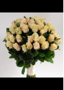 27 Кремово-розовых роз Талея (Talea) 40см
